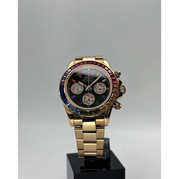 Custom Seiko Mod • Rose Gold Double Rainbow Daytona vk63 • 39.5mm